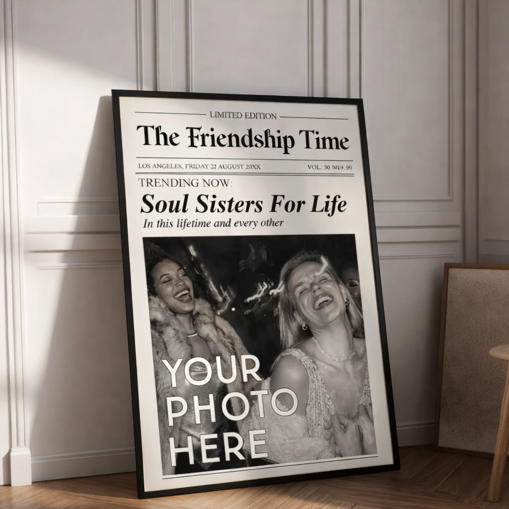 The Friendship Times - A Personalized Newspaper Artwork