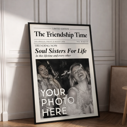 The Friendship Times - A Personalized Newspaper Artwork