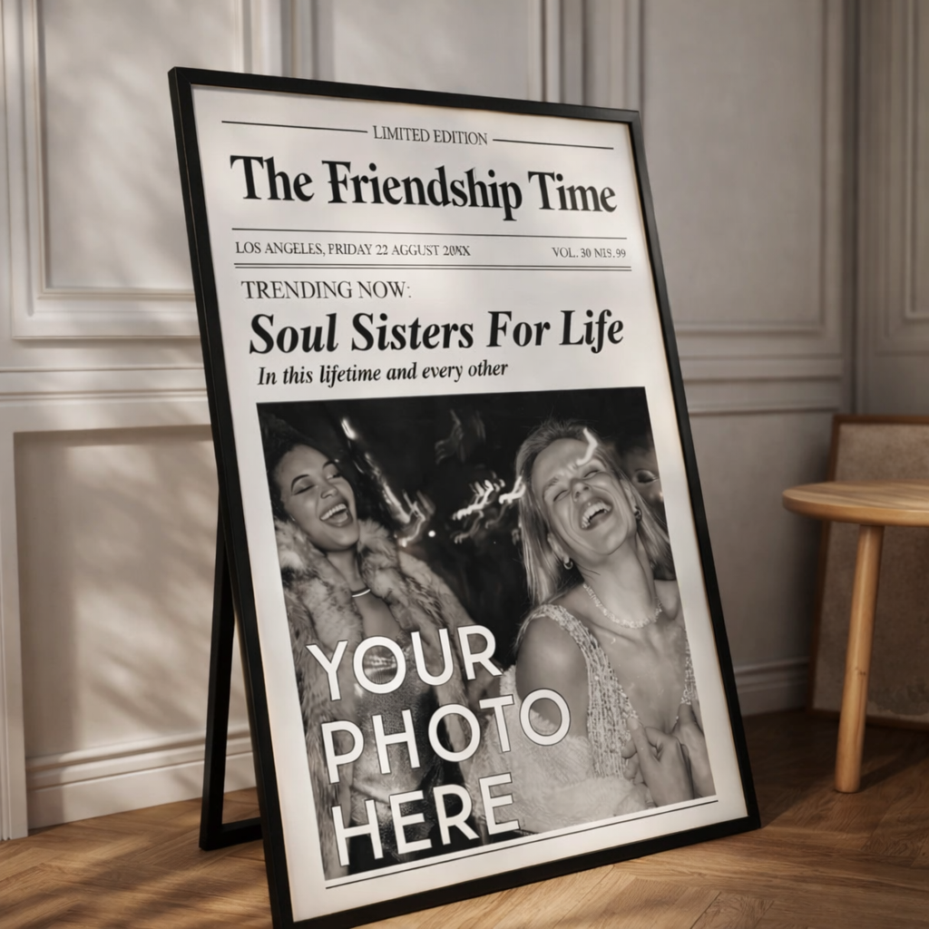 The Friendship Times - A Personalized Newspaper Artwork