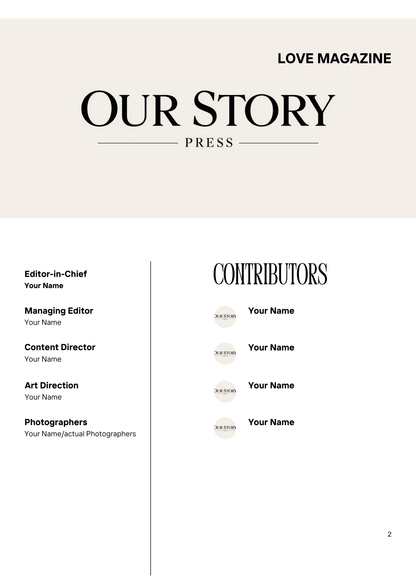 The Valentine Edition – A Personalized Love Magazine